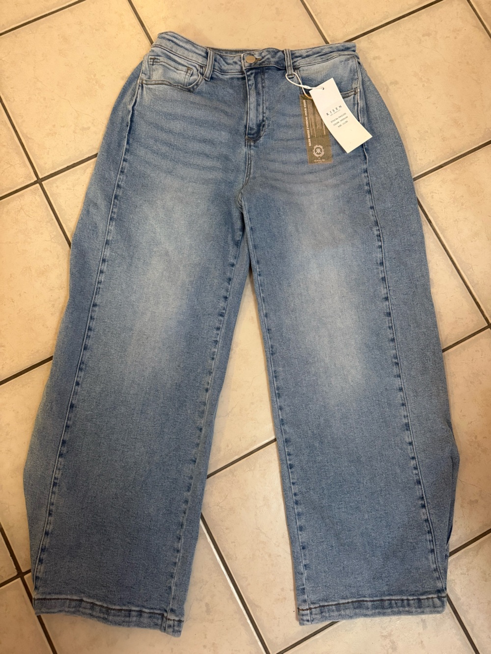 Risen Mid-Rise Wide Leg Women’s Jeans - Light Blue Size 11 NWT